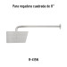 Brazo recto 50 cm con chapetón para regadera, satín, FOSET