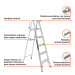 Escalera de tijera 100% aluminio tipo lll 5 peldaños, TRUPER