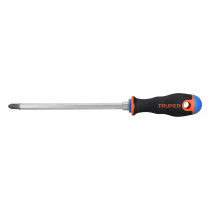 Desarmador de cruz 3/8" x 8" mango Comfort Grip, TRUPER