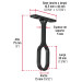 Soporte negro para tubo ovalado de closet, HERMEX