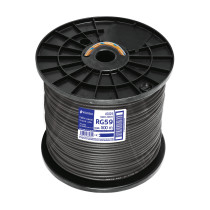 Metro de cable coaxial RG59 en carrete de 500 m, VOLTECK