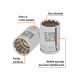 Dado de 3/4", 12 puntas, cuadro 1/2", TRUPER