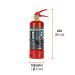 Extintor portátil recargable 1 kg, polvo tipo ABC, TRUPER