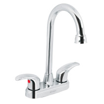 Mezcladora lavabo 4" cromo, tipo bar, palanca, AQUA