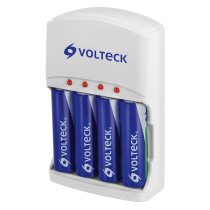 Cargador de pilas, AA, AAA y 9V, incluye 4 pilas AA, VOLTECK