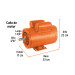 Motor eléctrico monofásico de 2 HP, baja velocidad, TRUPER