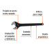 Llave ajustable (perico) 18" profesional pavonada, EXPERT