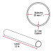 Tubo redondo para clóset,1.2 m, acero cromado, HERMEX