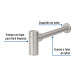 Céspol de bote minimalista 1 1/4", satín, para lavabo, FOSET
