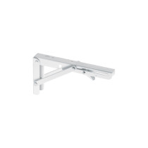 Ménsula plegable de acero blanca 4" x 8", FIERO