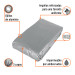 Lona de polietileno reforzada 6x12 m, gris, 180g/m2, TRUPER