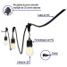 Serie de 14.6 m con 24 luces de LED para exterior, VOLTECK