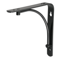 Ménsula reforzada negra 6 x 6", diseño alambrón, FIERO