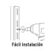 Cremallera sencilla blanca para ménsulas planas, 1m, FIERO