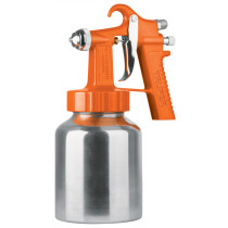 Pistola p/pintar baja presión, 1.5 mm, naranja, entrada sup