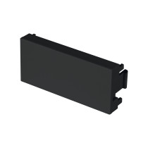 Tapón ciego negro de 1 módulo, línea Lisboa, VOLTECK
