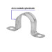 Bolsa c/10 abrazaderas tipo omega 1" p/tubo pared delgada