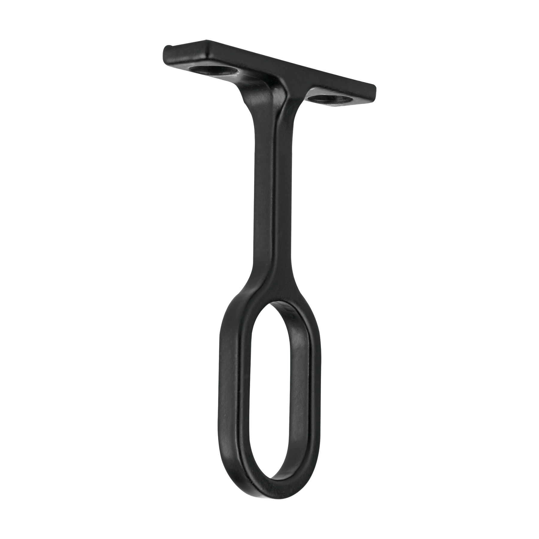 Soporte negro para tubo ovalado de closet, HERMEX