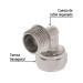 Codo 90° para PEALPE, 3/8", con rosca macho, FOSET