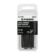 Blíster con 20 clavos negros para concreto 2", FIERO
