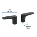 Juego manerales palanca para RIM-91M, negro, FOSET RIVIERA