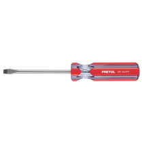 Desarmador plano 1/4 x 4" mango de PVC, PRETUL