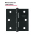 Bisagra cuadrada 2-1/2", negro mate, cabeza plana, BASIC