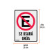 Letrero de señalización "NO ESTACIONARSE", 25 x 34 cm