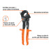 Pinzas cortacable de trinquete 10", TRUPER EXPERT