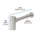 Céspol de bote minimalista 1 1/4", satín, para lavabo, FOSET