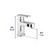 Monomando lavabo, ABS, nariz recta, BASIC