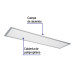 Panel LED 45W 6500K, 30x120 cm, empotrable/colgante, VOLTECK