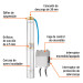 Bomba sumergible tipo bala 4", 1HP, uso agrícola, TRUPER