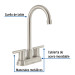 Mezcladora satín 4" para lavabo cuello tipo bar, ELEMENT