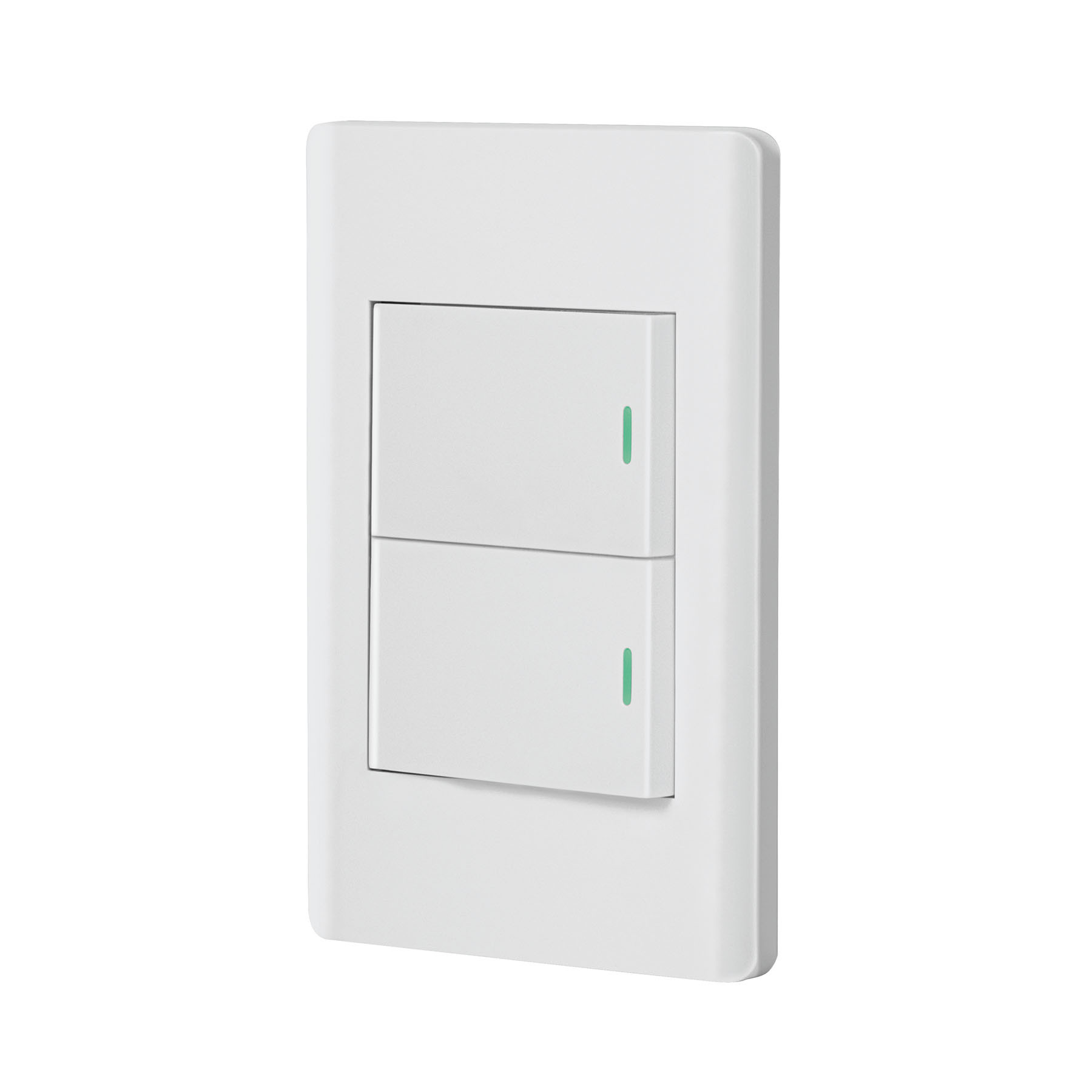 Placa armada blanca 1 interruptor y 1 de 3vías 1.5mód,Lisboa