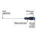 Desarmador de cruz 1/8" x 4" mango Comfort Grip, PRETUL