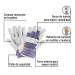 Guantes de carnaza y loneta, unitalla, PRETUL