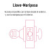 Cerrojo llave-mariposa negro, llave puntos, HERMEX