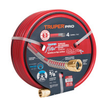 Manguera 5/8" super reforzada 4 capas 30 m conexiones metal
