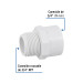 Adaptador macho de PVC de 3/4", FOSET