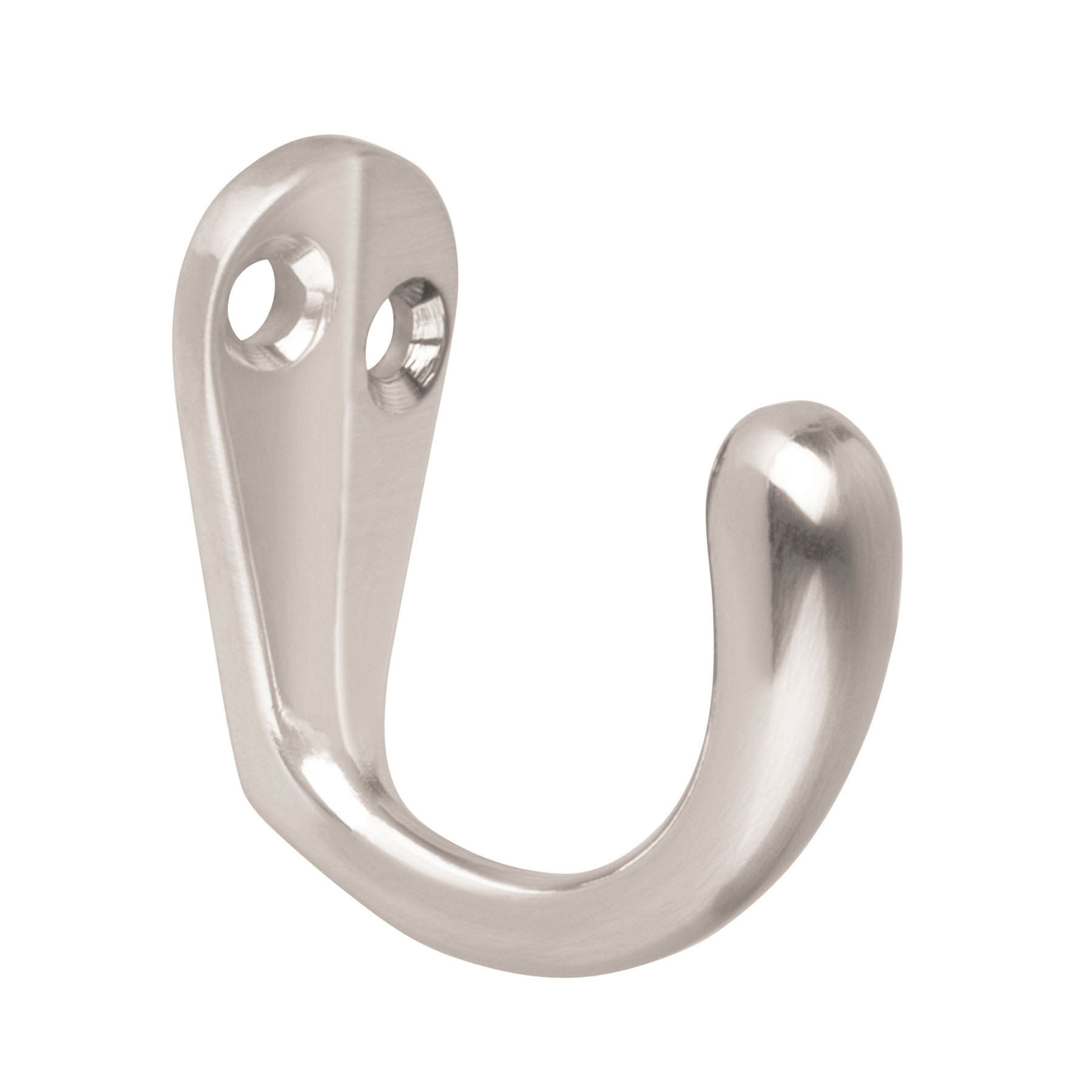 Gancho sencillo tipo perchero, 4 cm, níquel satinado, HERMEX