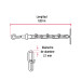 Cadena de 1.8 m de amarre para perro, 2.1 mm, FIERO