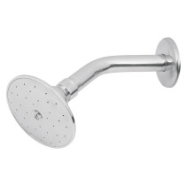 Regadera redonda 3-1/2", metálica, brazo y chapetón, cromo