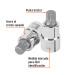 Dado punta corta bristol M14, cuadro 1/2", TRUPER