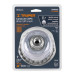 Carda copa 4" alambre trenzado fino, Multi-rosca, TRUPER