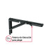 Ménsula plegable de acero negra 6" x 12", FIERO