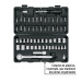 Juego de 60 herramientas 1/4" y 3/8" para mecánico, PRETUL