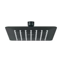 Regadera cuadrada 6", acero inox, sin brazo, negro, TÚBIG