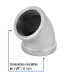 Codo 45° acero galvanizado de 1-1/4", FOSET