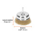 Carda de copa 2-3/4" alambre grueso para taladro, TRUPER